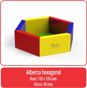 Alberca hexagonal estimulación temprana psicomotricidad
