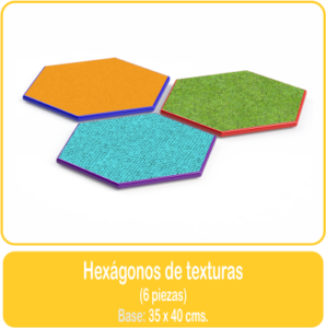 Hexágono de texturasestimulación temprana psicomotricidad