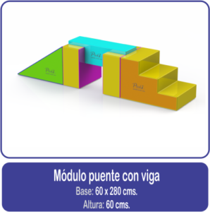 Módulo puente con viga estimulación temprana psicomotricidad