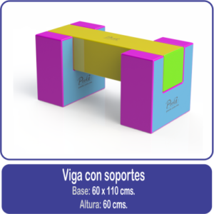 Módulo viga con soportes estimulación temprana psicomotricidad