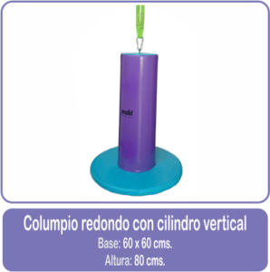 Columpio redondo con cilindro vertical vestibular estimulación temprana psicomotricidad